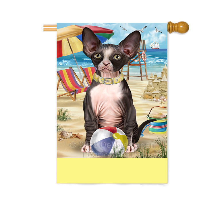 Personalized Pet Friendly Beach Sphynx Cat Custom House Flag FLG-DOTD-A58495