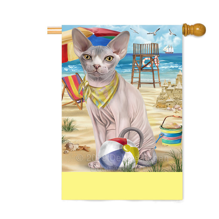 Personalized Pet Friendly Beach Sphynx Cat Custom House Flag FLG-DOTD-A58497