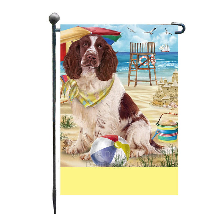 Personalized Pet Friendly Beach Springer Spaniel Dog Custom Garden Flags GFLG-DOTD-A58443