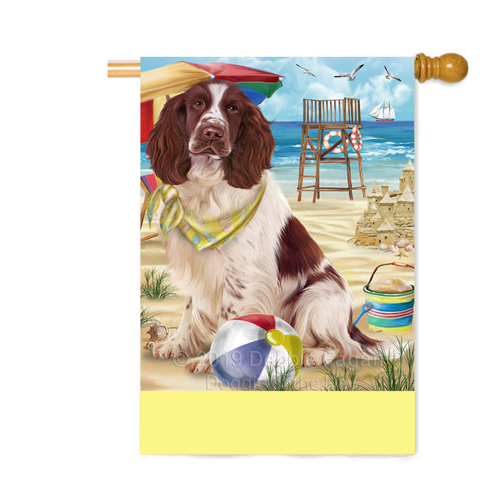 Personalized Pet Friendly Beach Springer Spaniel Dog Custom House Flag FLG-DOTD-A58499