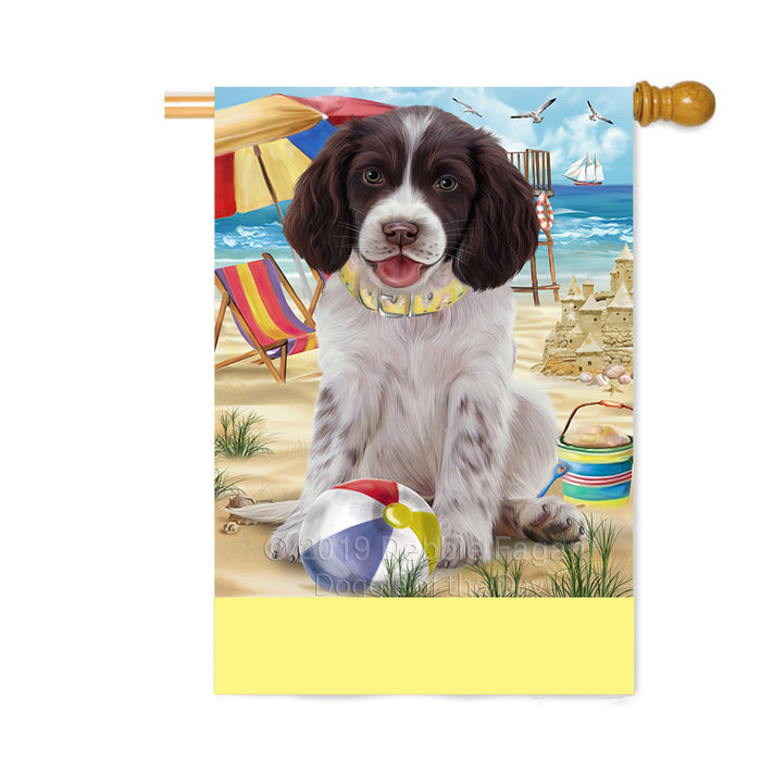 Personalized Pet Friendly Beach Springer Spaniel Dog Custom House Flag FLG-DOTD-A58500