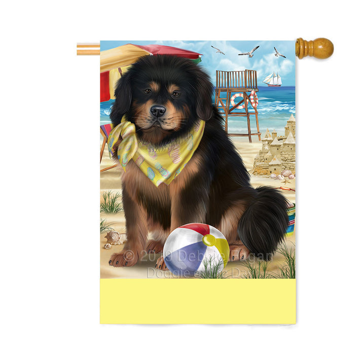 Personalized Pet Friendly Beach Tibetan Mastiff Dog Custom House Flag FLG-DOTD-A58504