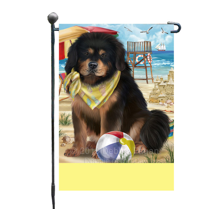 Personalized Pet Friendly Beach Tibetan Mastiff Dog Custom Garden Flags GFLG-DOTD-A58448