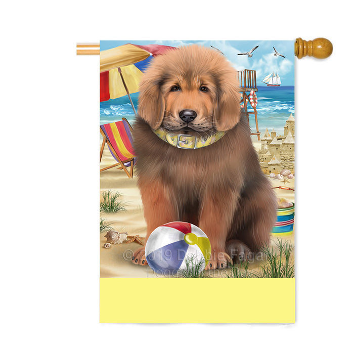 Personalized Pet Friendly Beach Tibetan Mastiff Dog Custom House Flag FLG-DOTD-A58505