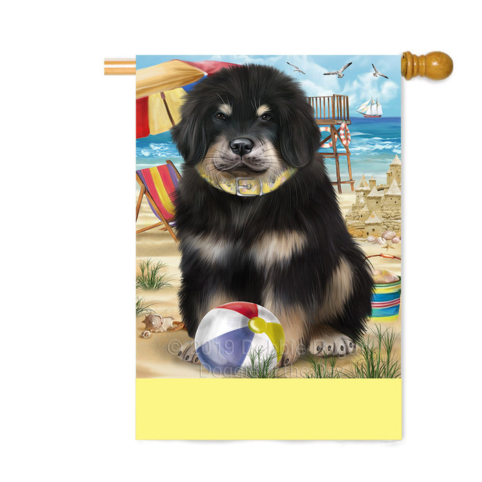 Personalized Pet Friendly Beach Tibetan Mastiff Dog Custom House Flag FLG-DOTD-A58506