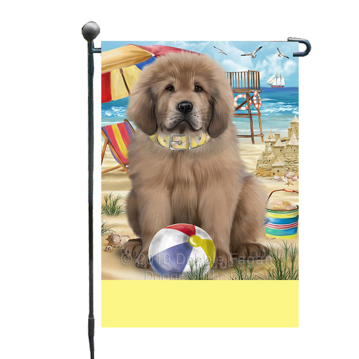 Personalized Pet Friendly Beach Tibetan Mastiff Dog Custom Garden Flags GFLG-DOTD-A58451