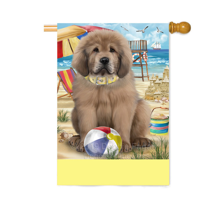 Personalized Pet Friendly Beach Tibetan Mastiff Dog Custom House Flag FLG-DOTD-A58507
