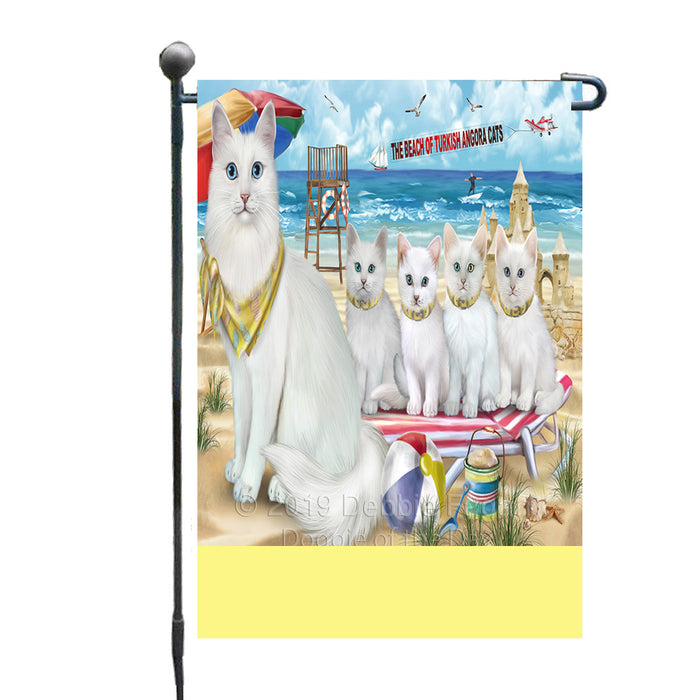 Personalized Pet Friendly Beach Turkish Angora Cats Custom Garden Flags GFLG-DOTD-A58462
