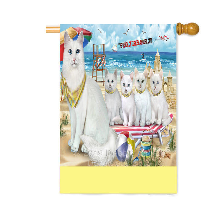 Personalized Pet Friendly Beach Turkish Angora Cats Custom House Flag FLG-DOTD-A58518
