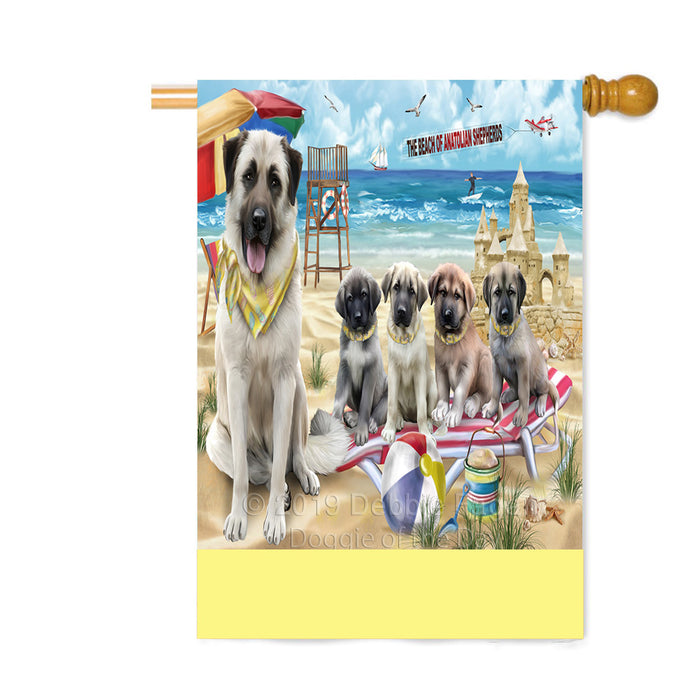 Personalized Pet Friendly Beach Anatolian Shepherd Dogs Custom House Flag FLG-DOTD-A58253