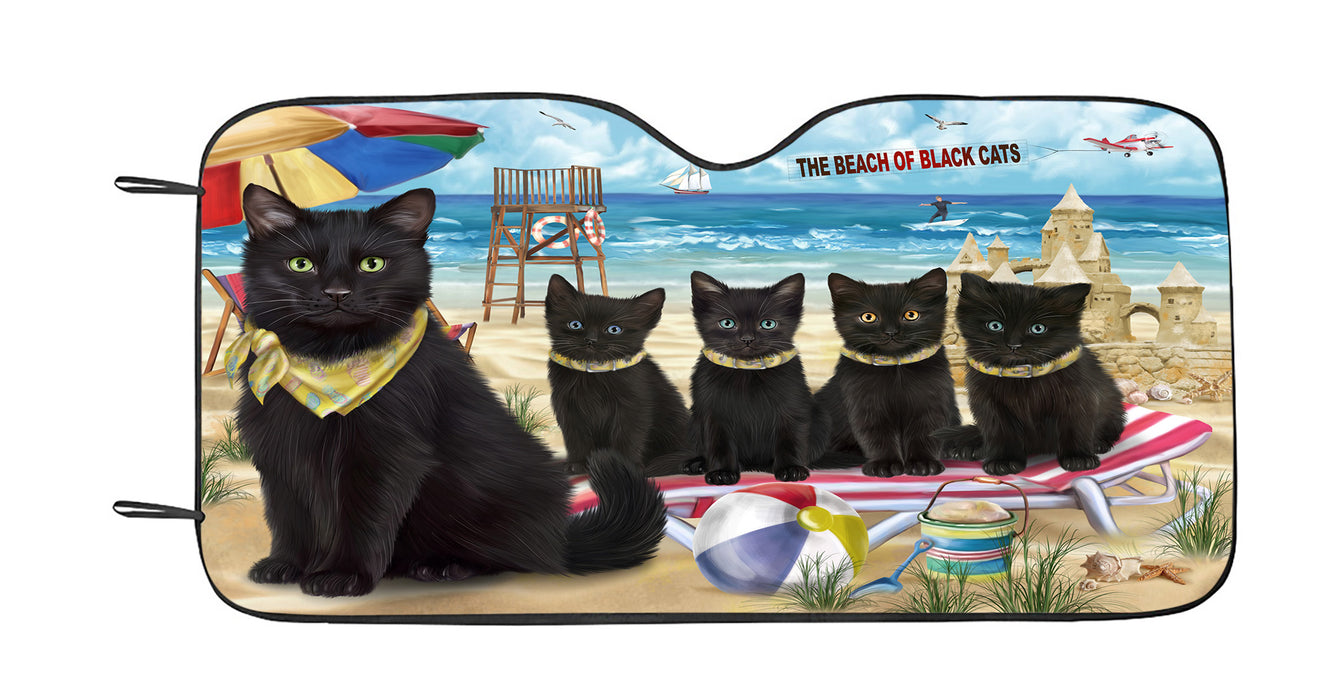 Pet Friendly Beach Black Cats Car Sun Shade