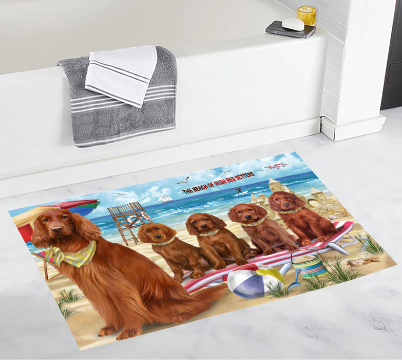 Pet Friendly Beach Irish Red Setter Dogs Bath Mat