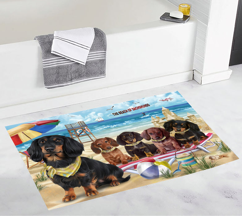 Pet Friendly Beach Dachshund Dogs Bath Mat