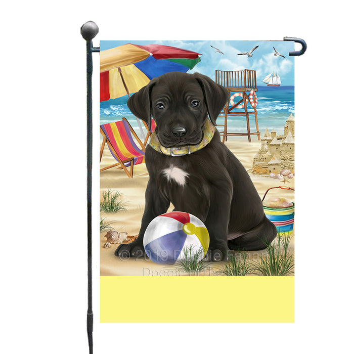 Personalized Pet Friendly Beach Great Dane Dog Custom Garden Flags GFLG-DOTD-A58209