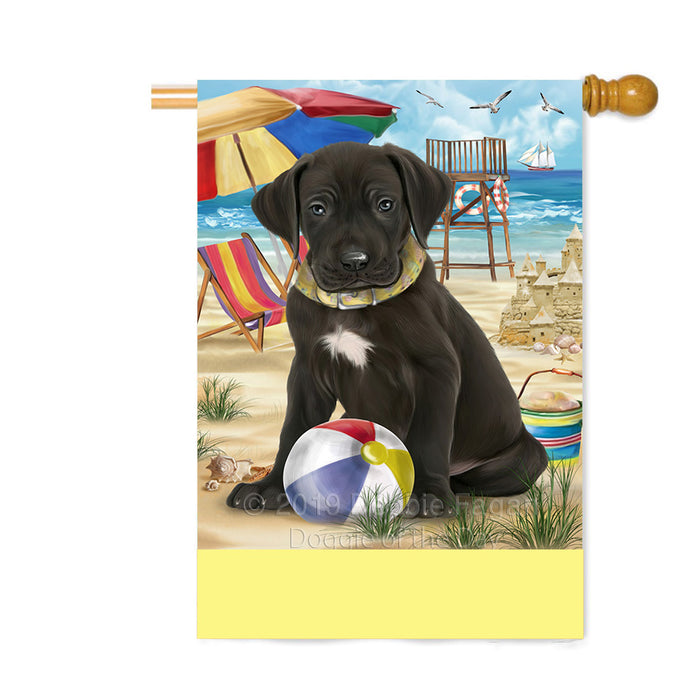 Personalized Pet Friendly Beach Great Dane Dog Custom House Flag FLG-DOTD-A58265