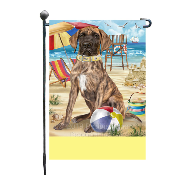 Personalized Pet Friendly Beach Great Dane Dog Custom Garden Flags GFLG-DOTD-A58212