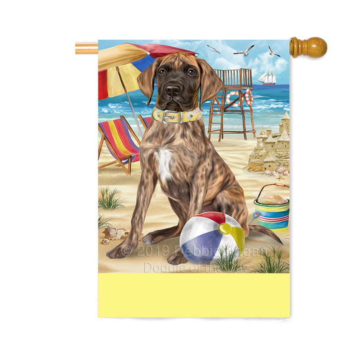 Personalized Pet Friendly Beach Great Dane Dog Custom House Flag FLG-DOTD-A58268