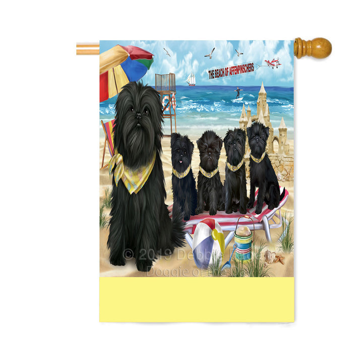 Personalized Pet Friendly Beach Affenpinscher Dogs Custom House Flag FLG-DOTD-A58276