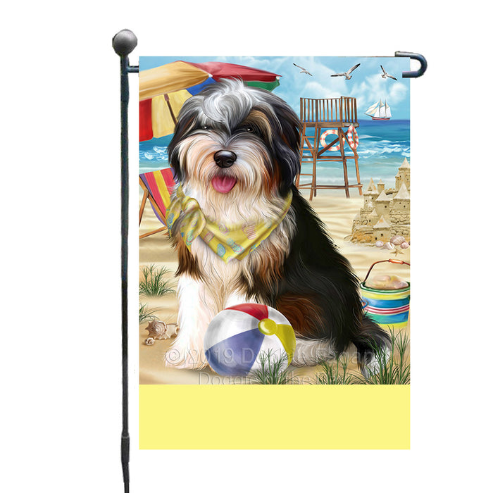 Personalized Pet Friendly Beach Bernedoodle Dog Custom Garden Flags GFLG-DOTD-A58267