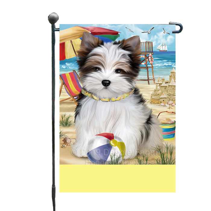 Personalized Pet Friendly Beach Biewer Terrier Dog Custom Garden Flags GFLG-DOTD-A58269