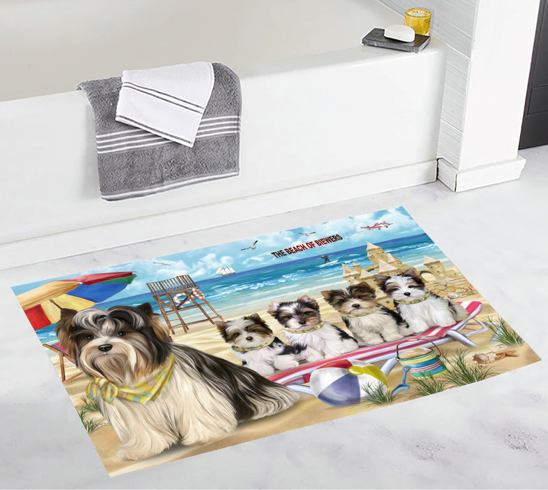 Pet Friendly Beach Biewer Terrier Dogs Bath Mat