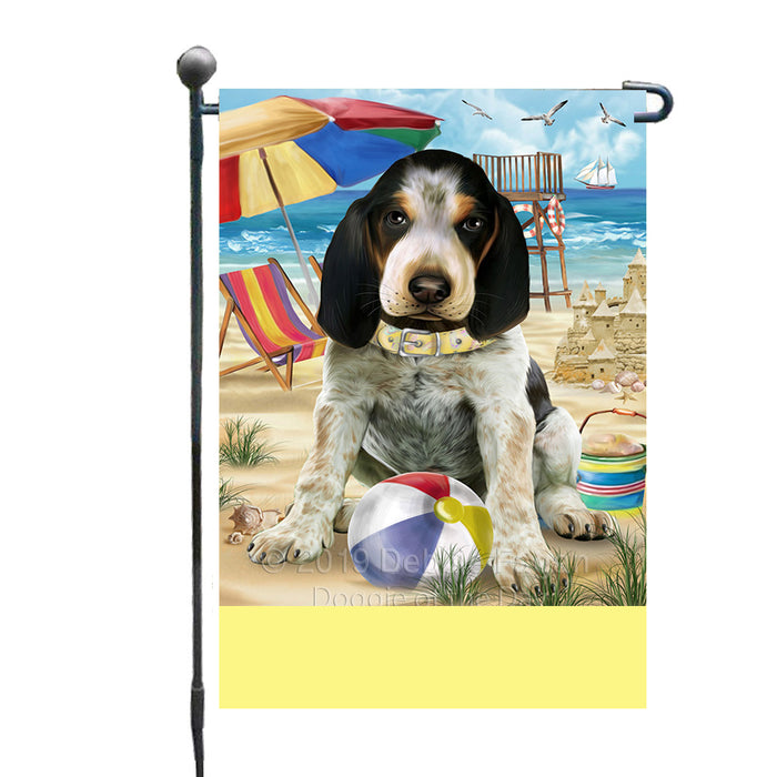 Personalized Pet Friendly Beach Bluetick Coonhound Dog Custom Garden Flags GFLG-DOTD-A58273