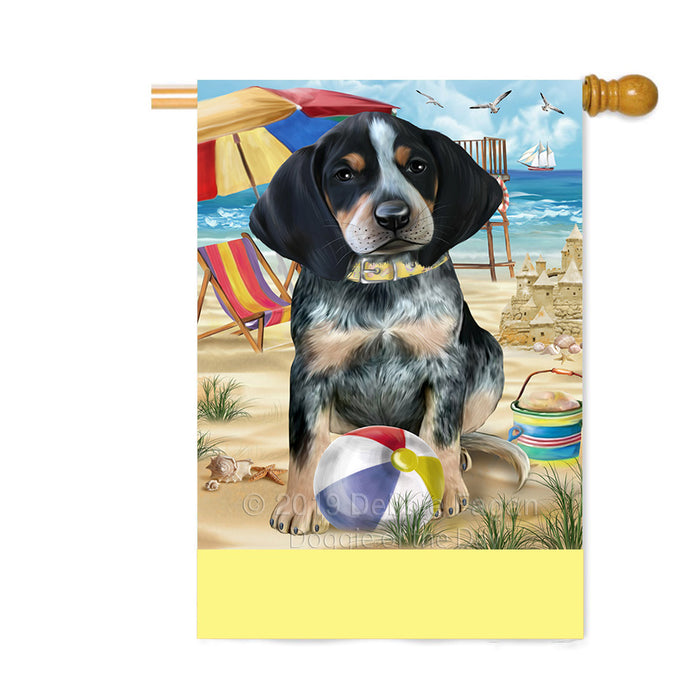 Personalized Pet Friendly Beach Bluetick Coonhound Dog Custom House Flag FLG-DOTD-A58330