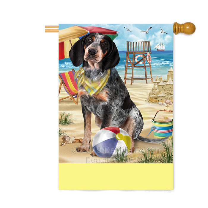 Personalized Pet Friendly Beach Bluetick Coonhound Dog Custom House Flag FLG-DOTD-A58331