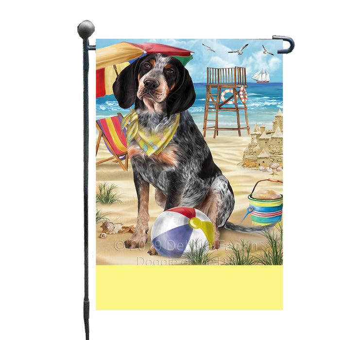 Personalized Pet Friendly Beach Bluetick Coonhound Dog Custom Garden Flags GFLG-DOTD-A58275