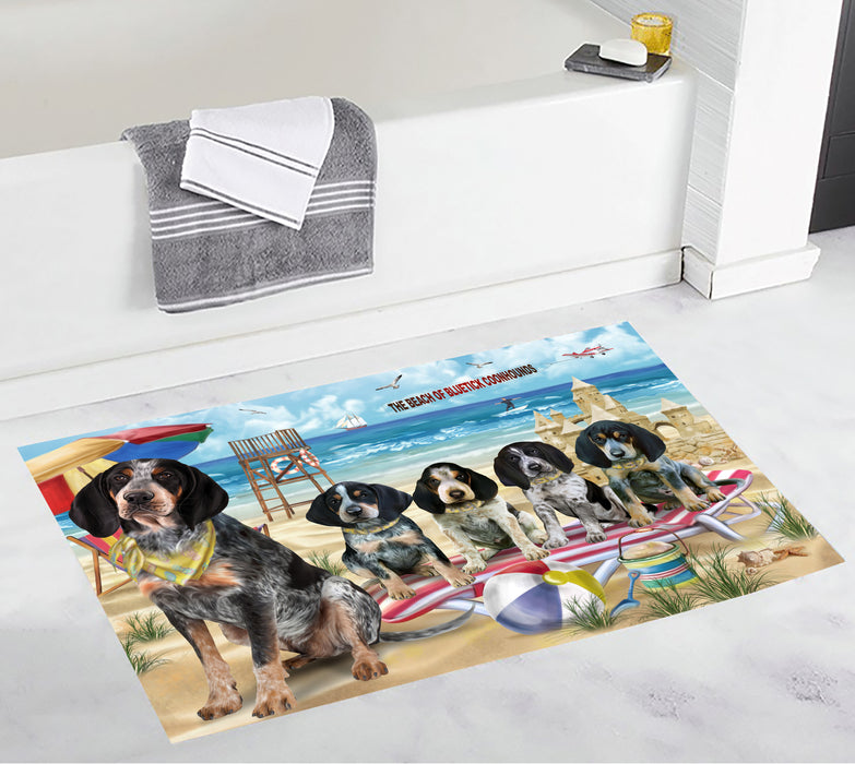 Pet Friendly Beach Bluetick Coonhound Dogs Bath Mat