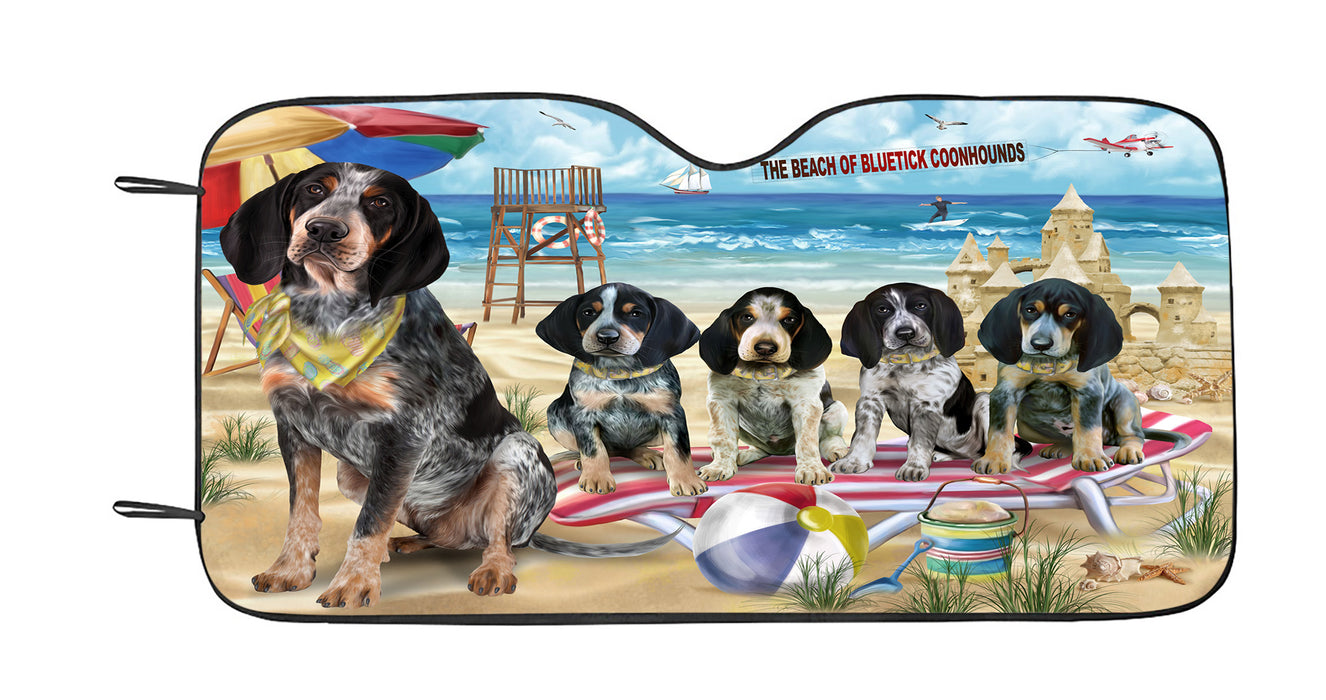 Pet Friendly Beach Bluetick Coonhound Dogs Car Sun Shade