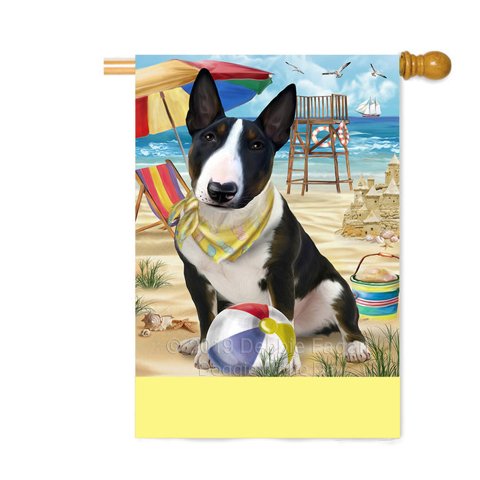 Personalized Pet Friendly Beach Bull Terrier Dog Custom House Flag FLG-DOTD-A58341