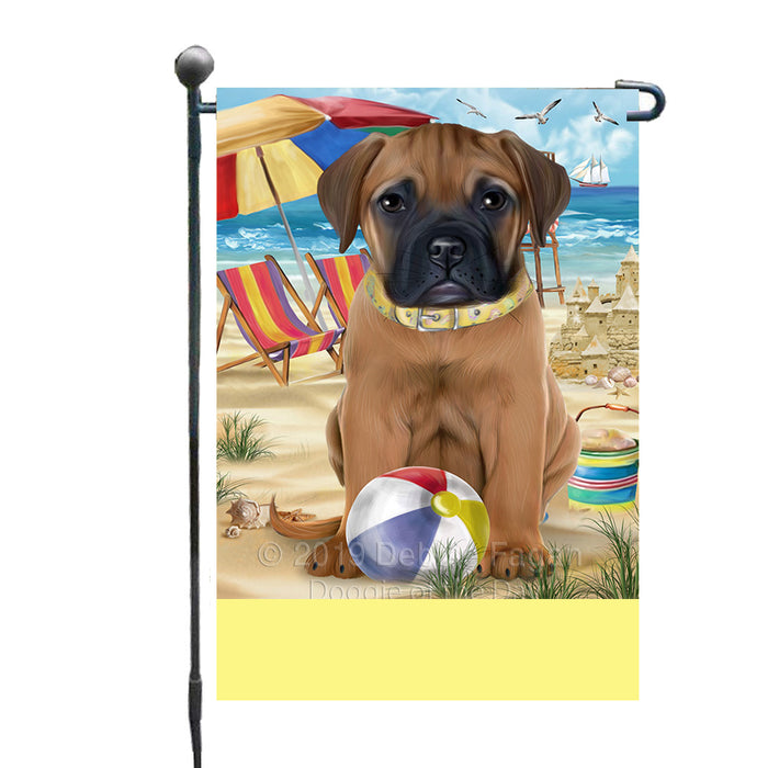 Personalized Pet Friendly Beach Bullmastiff Dog Custom Garden Flags GFLG-DOTD-A58292