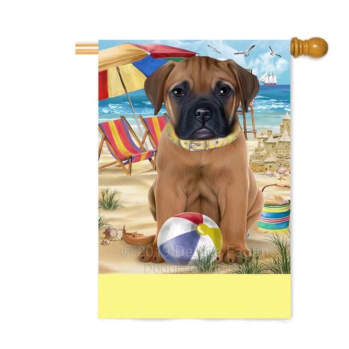 Personalized Pet Friendly Beach Bullmastiff Dog Custom House Flag FLG-DOTD-A58348