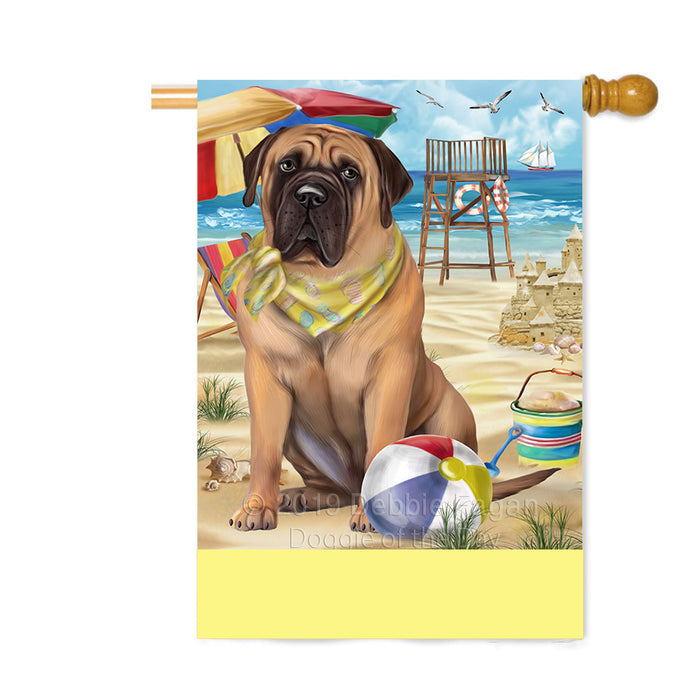 Personalized Pet Friendly Beach Bullmastiff Dog Custom House Flag FLG-DOTD-A58349