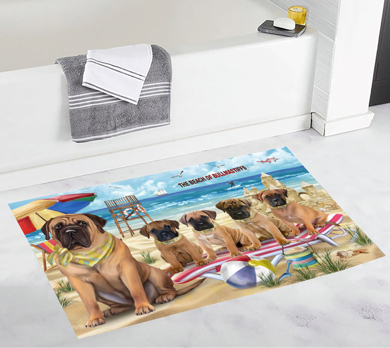 Pet Friendly Beach Bullmastiff Dogs Bath Mat