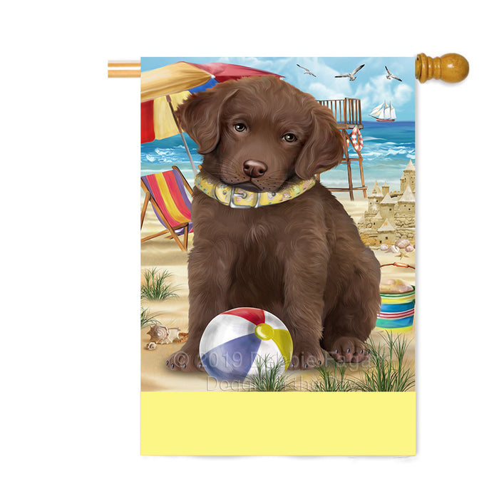 Personalized Pet Friendly Beach Chesapeake Bay Retriever Dog Custom House Flag FLG-DOTD-A58357