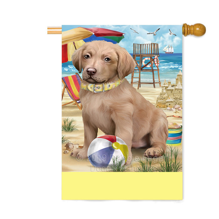 Personalized Pet Friendly Beach Chesapeake Bay Retriever Dog Custom House Flag FLG-DOTD-A58358