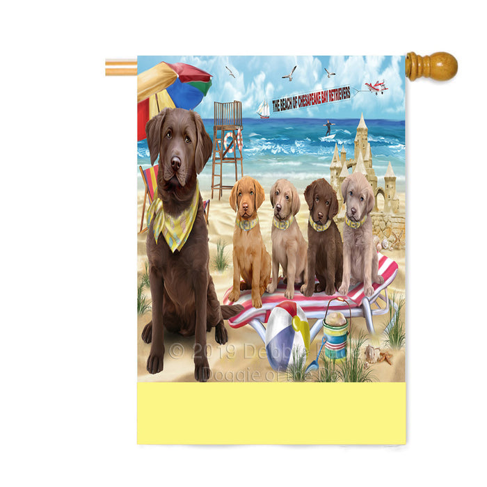 Personalized Pet Friendly Beach Chesapeake Bay Retriever Dogs Custom House Flag FLG-DOTD-A58356