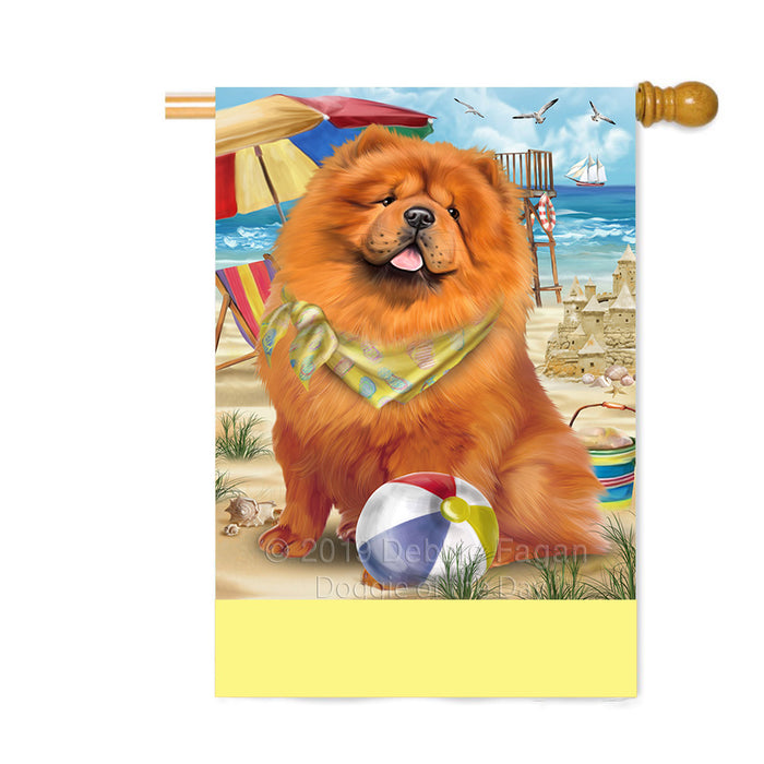 Personalized Pet Friendly Beach Chow Chow Dog Custom House Flag FLG-DOTD-A58362
