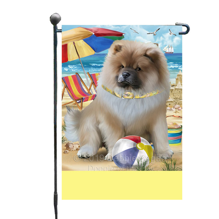 Personalized Pet Friendly Beach Chow Chow Dog Custom Garden Flags GFLG-DOTD-A58307