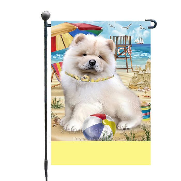 Personalized Pet Friendly Beach Chow Chow Dog Custom Garden Flags GFLG-DOTD-A58309