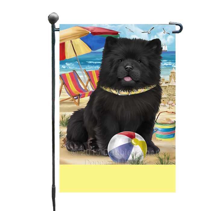 Personalized Pet Friendly Beach Chow Chow Dog Custom Garden Flags GFLG-DOTD-A58310
