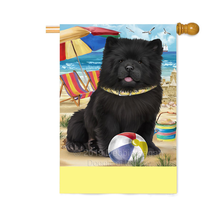 Personalized Pet Friendly Beach Chow Chow Dog Custom House Flag FLG-DOTD-A58366