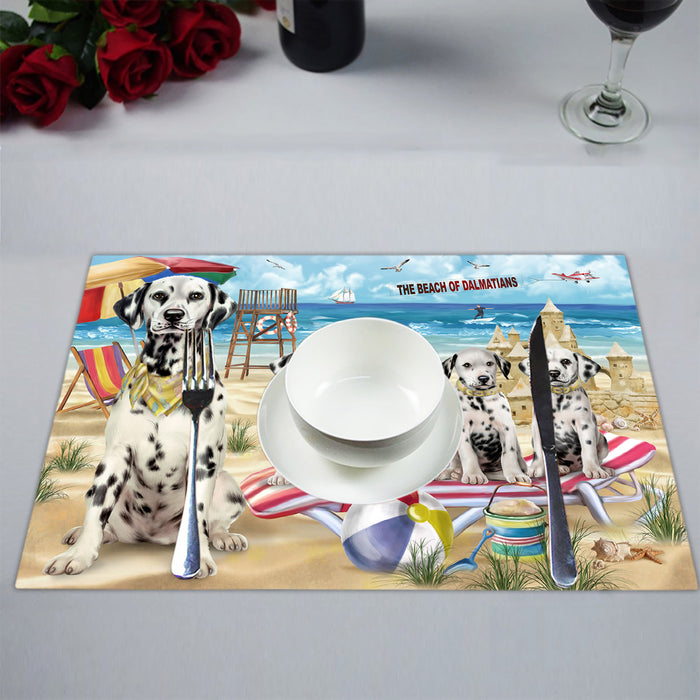Pet Friendly Beach Dalmatian Dogs Placemat
