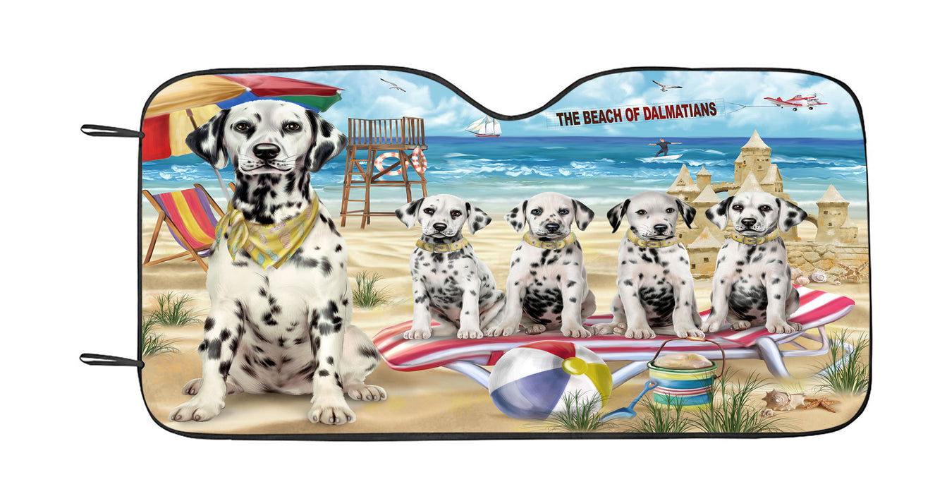 Pet Friendly Beach Dalmatian Dogs Car Sun Shade