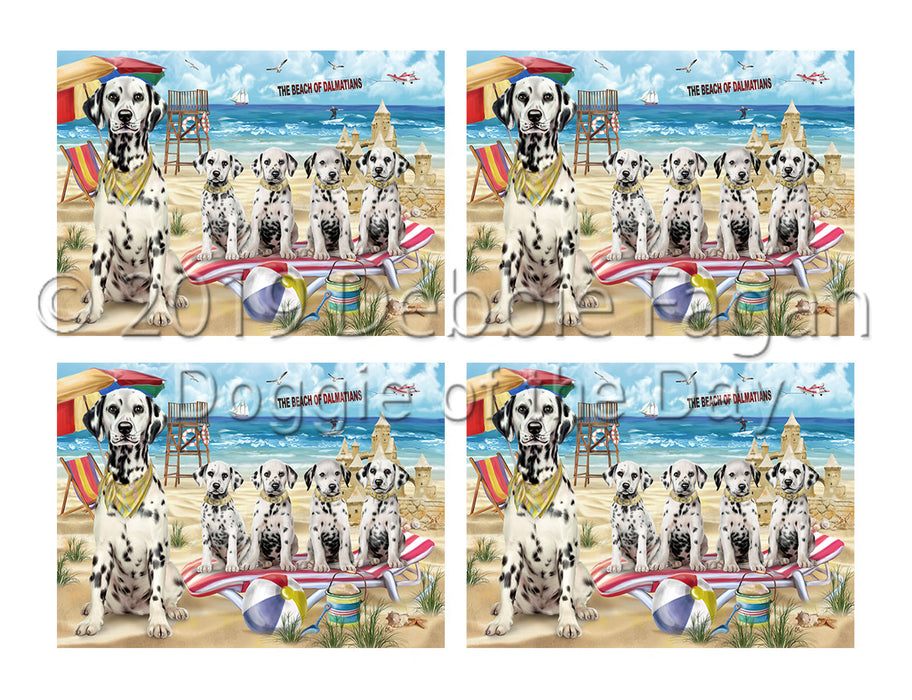 Pet Friendly Beach Dalmatian Dogs Placemat