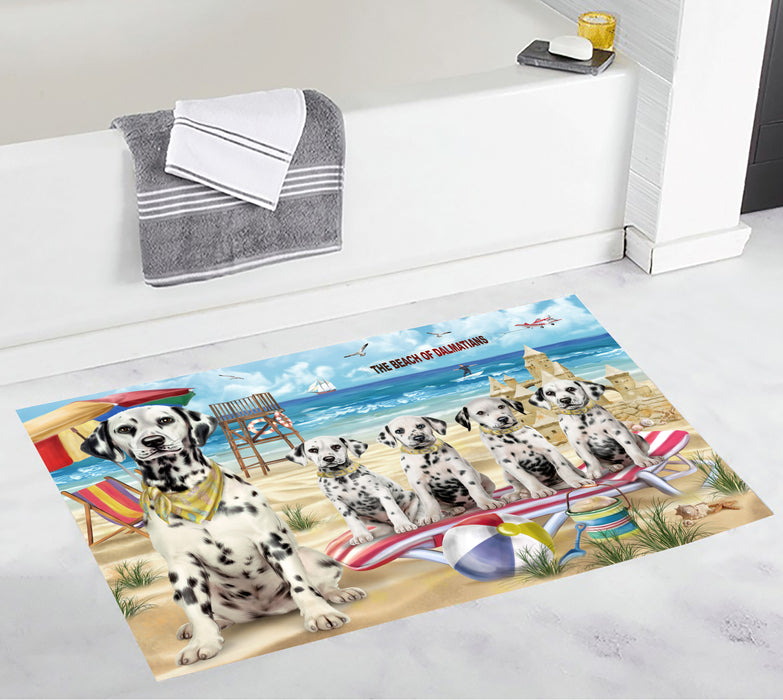 Pet Friendly Beach Dalmatian Dogs Bath Mat
