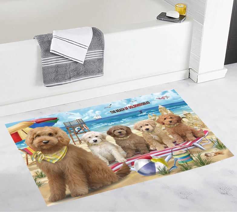 Pet Friendly Beach Goldendoodle Dogs Bath Mat
