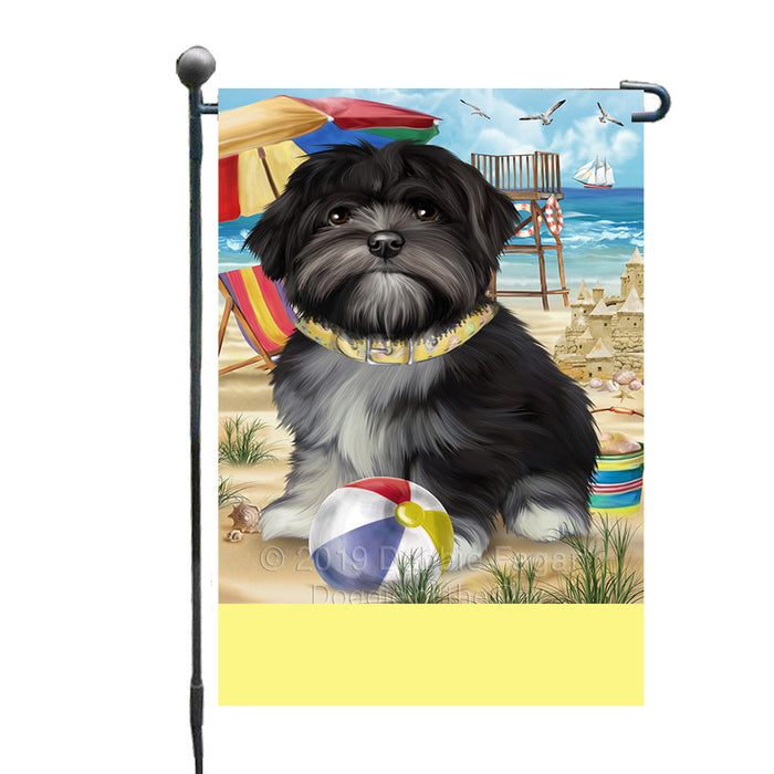 Personalized Pet Friendly Beach Lhasa Apso Dog Custom Garden Flags GFLG-DOTD-A58345